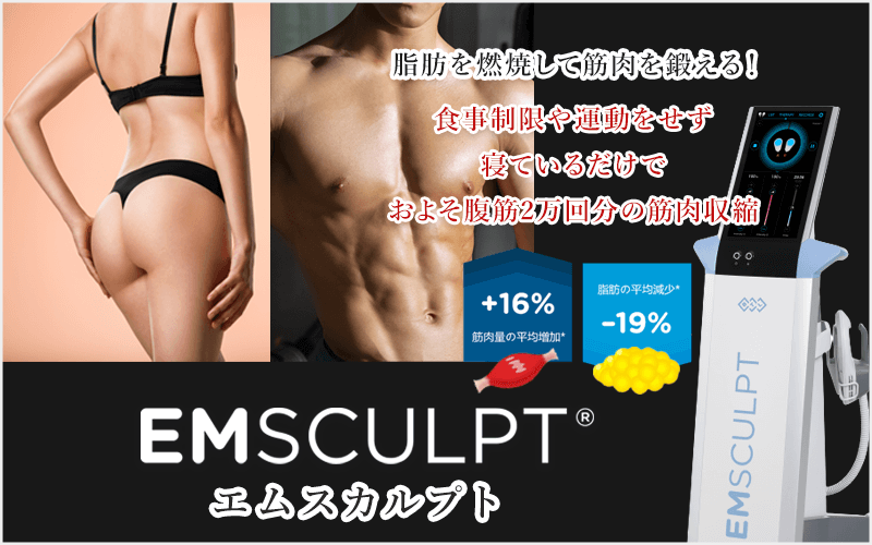エムスカルプト（EMSCULPT)〈痩身、ヒップアップ、筋肉増強〉